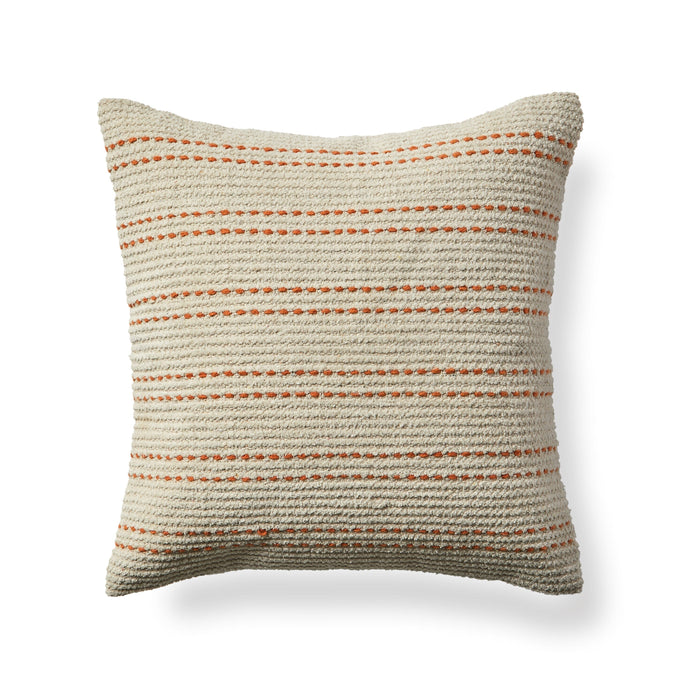 Elberton 45x45cm Cotton Striped Cushion Cover - Burnt Orange