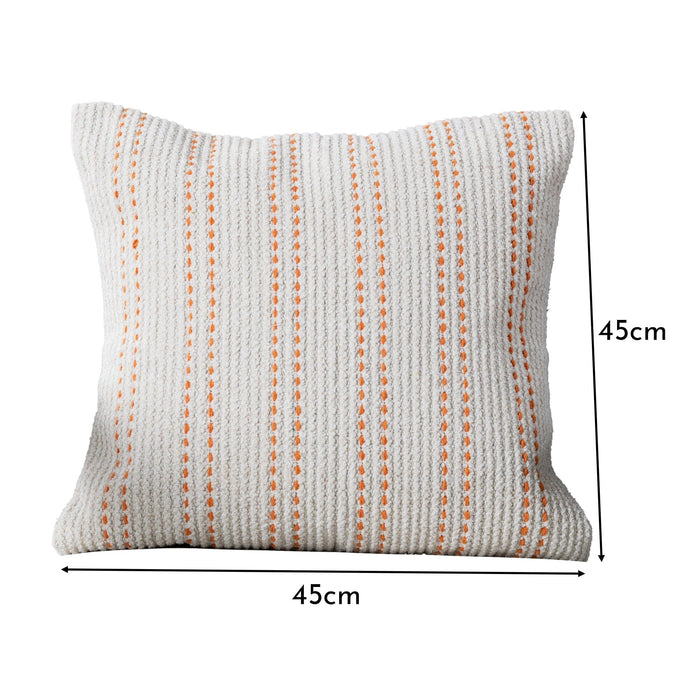 Elberton 45x45cm Cotton Striped Cushion Cover - Burnt Orange