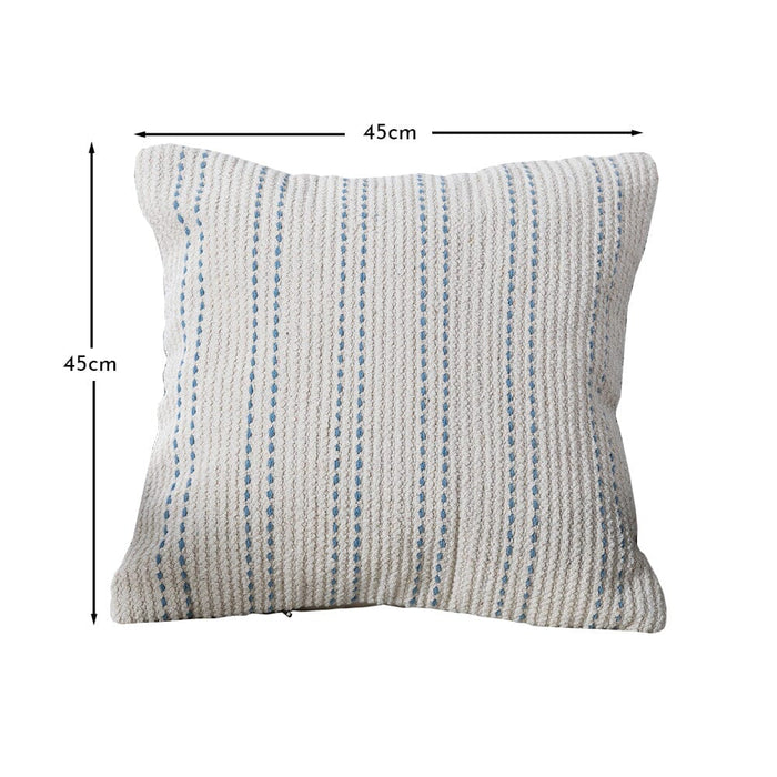 Elberton 45x45cm Cotton Striped Cushion Cover - Horizon Blue