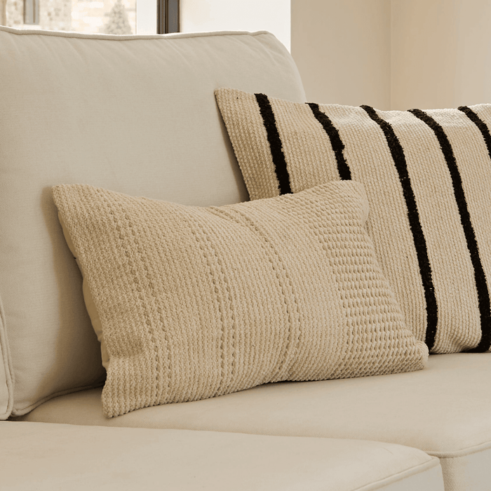 Elberton 55x35cm Cotton Striped Cushion Cover - Clay - Laura James