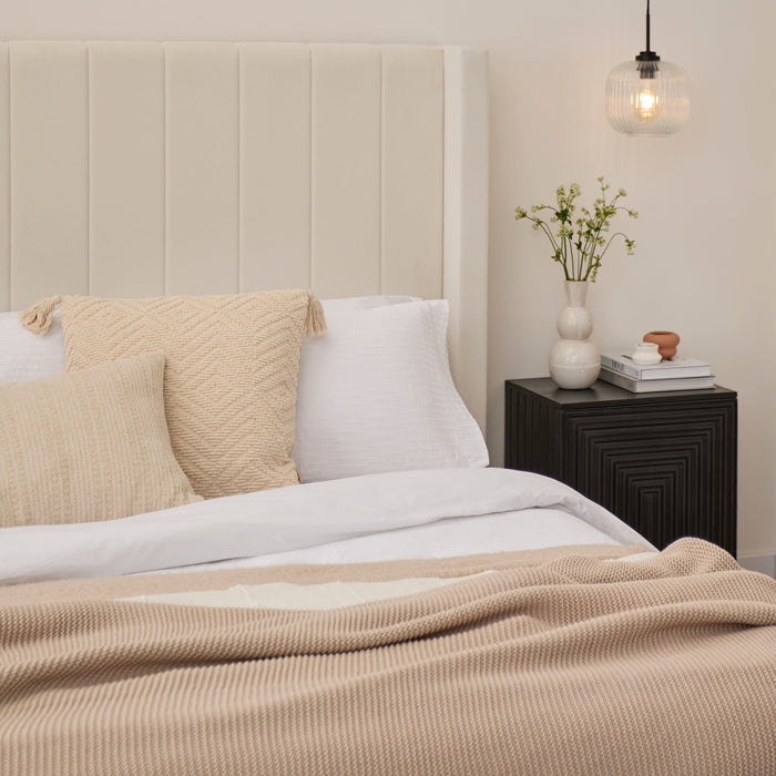 Alice Double Ottoman Bed - Ivory - Laura James