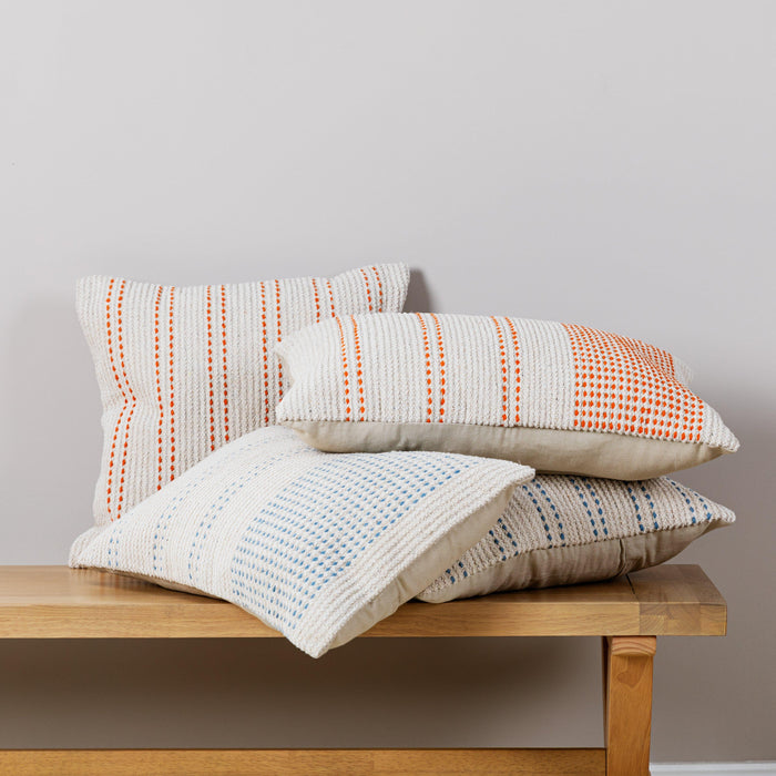 Elberton 55x35cm Cotton Striped Cushion Cover - Horizon Blue