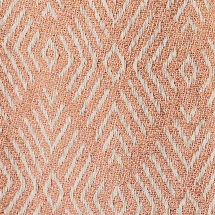Elborough Diamond Pattern Cotton Throw - Blush Pink