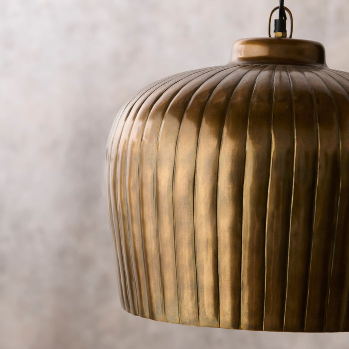 Elcombe Large Metal Light Pendant  - Bronze - Laura James