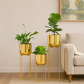Elevé Planters Metal Planter Urban Plant Gold