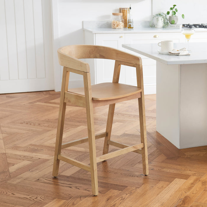 Ella Pale Oak Bar Stool - Laura James