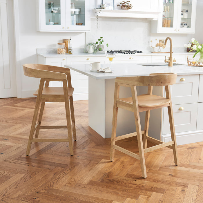 Ella Pale Oak Bar Stool - Laura James