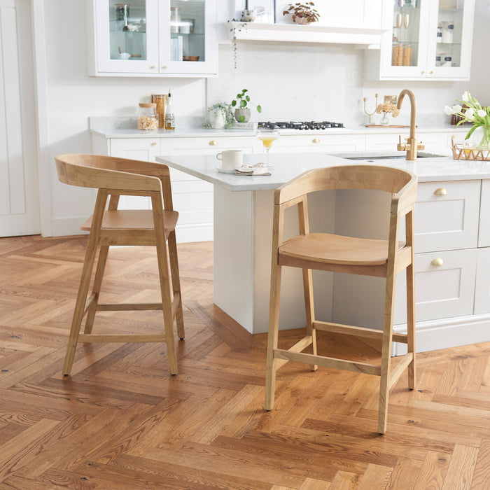 Ella Pale Oak Bar Stool - Laura James