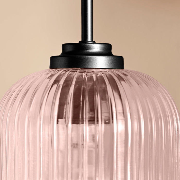 Elland Plug in Wall Light Black - Blush Pink - Laura James