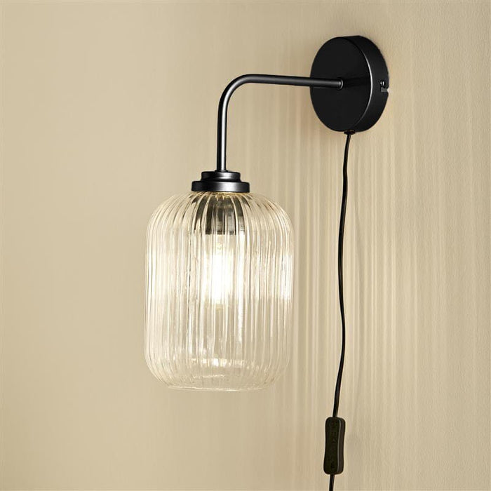 Elland Plug in Wall Light Base - Black - Laura James