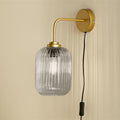 Elland Plug in Wall Light Gold - Smoked Glass - Laura James