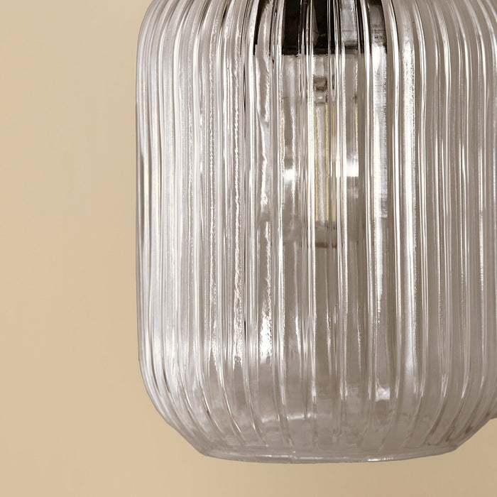 Elland Plug in Wall Light Black - Smoked Glass - Laura James