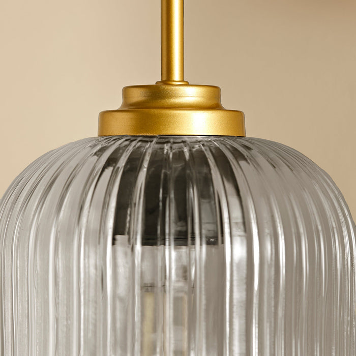 Elland Plug in Wall Light Gold - Smoked Glass - Laura James