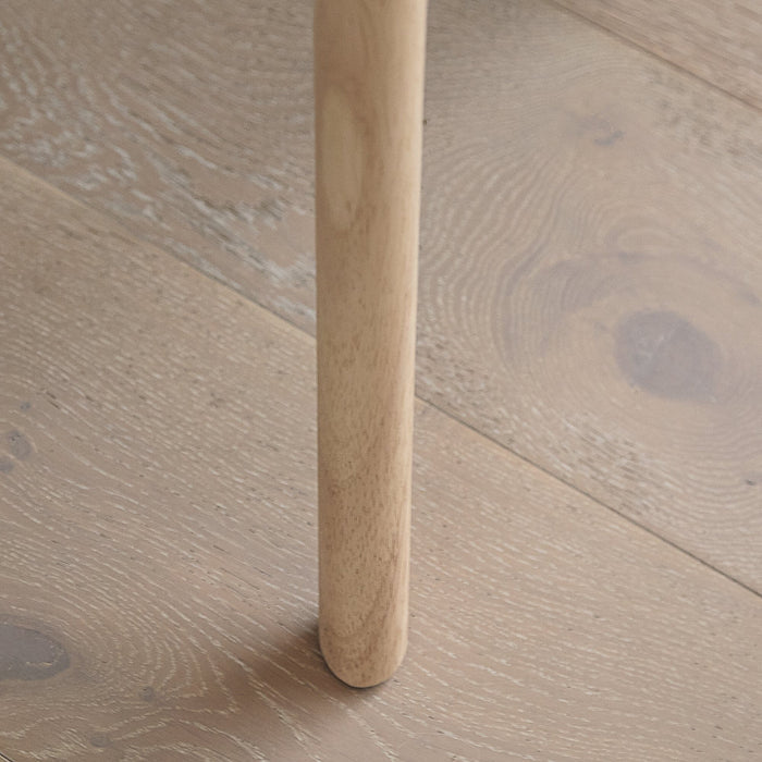 Ellis Soft Beige Dining Chairs - Set of 2 - Whitewash Oak Legs