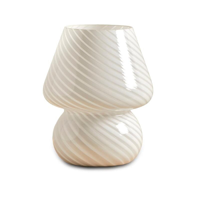 Elmington 18cm Table Lamp - White Glass - Laura James