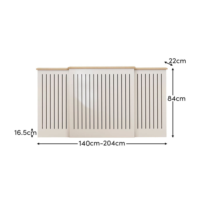 Elspeth Extending Radiator Cover - Whitewash Oak - Laura James