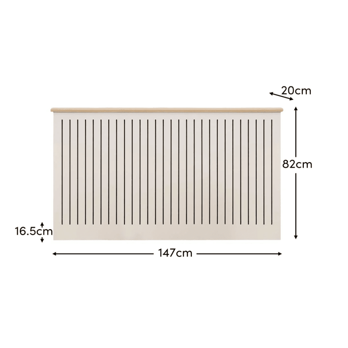 Elspeth Large Radiator Cover - Whitewash Oak - Laura James