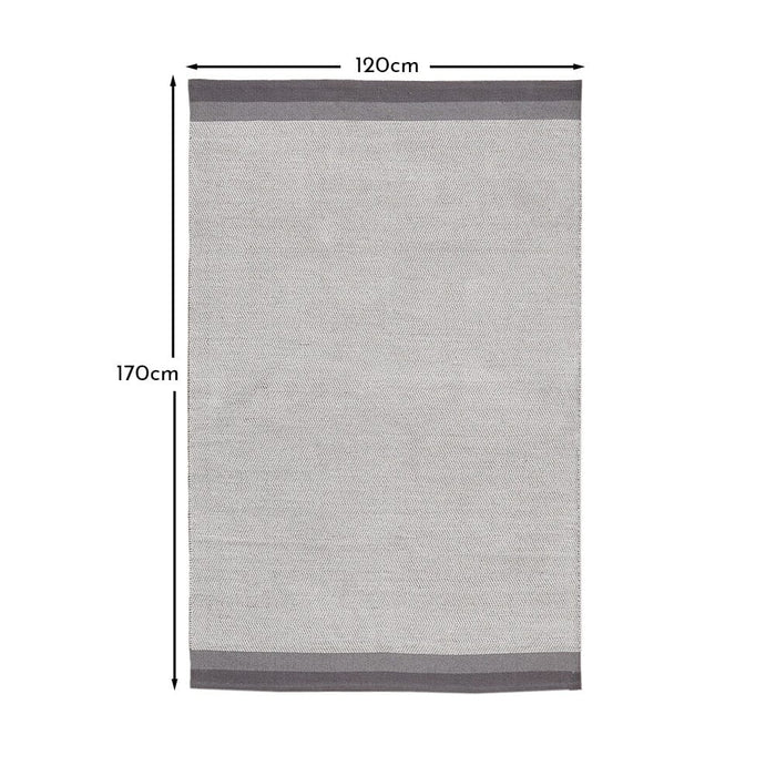 Elston Cotton Rug - Mist Grey - 120cm X 170cm