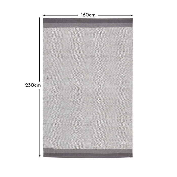 Elston Cotton Rug - Mist Grey - 160cm x 230cm