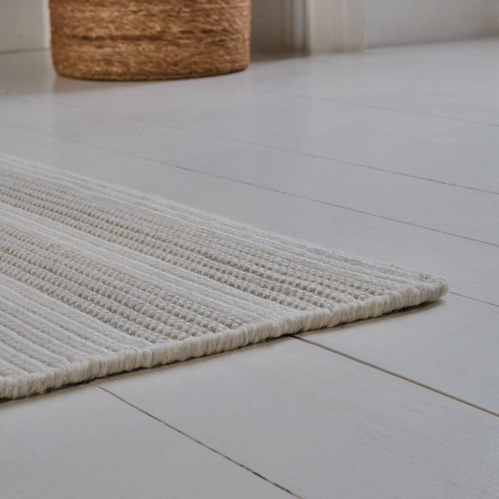 Eluru 120x170cm PET Rug - Off White & Clay - Laura James