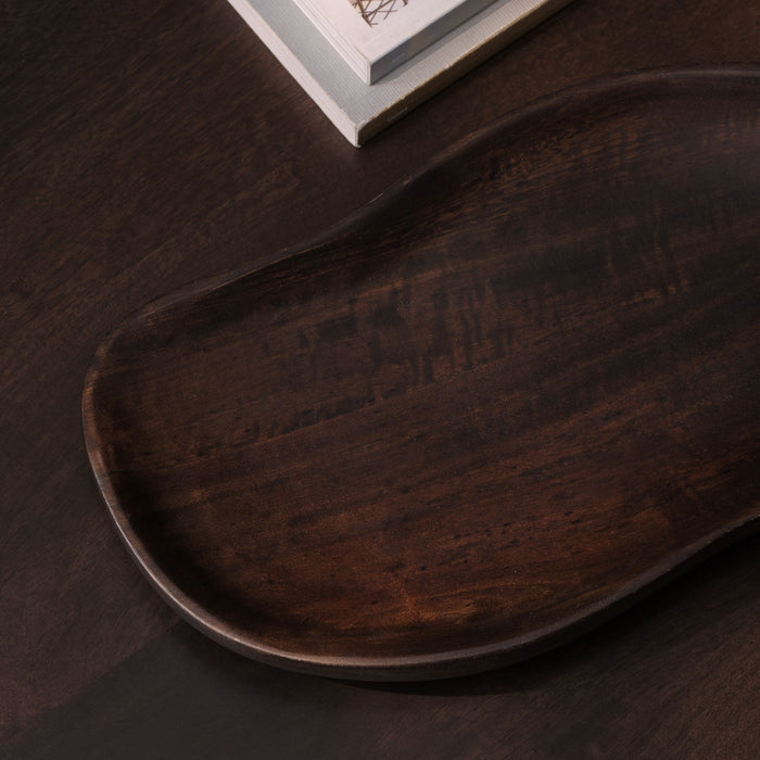 Epwell 40cm Serving Dish - Coffee Brown Mango Wood - Laura James