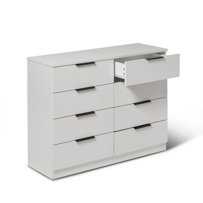 Essie White 8 Drawer Chest of Drawers - Laura James