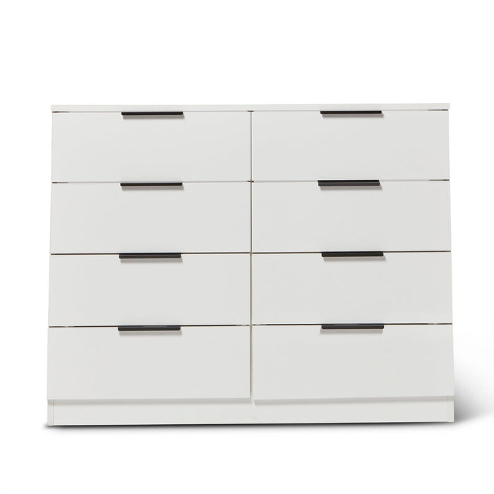 Essie White 8 Drawer Chest of Drawers - Laura James