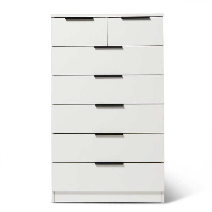 Essie White Tall Chest of 7 Drawers by Laura James