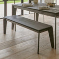 Ethan Rectangular Dining Table with 2 Ethan Dining Benches - Ash Grey Mango Wood - Laura James