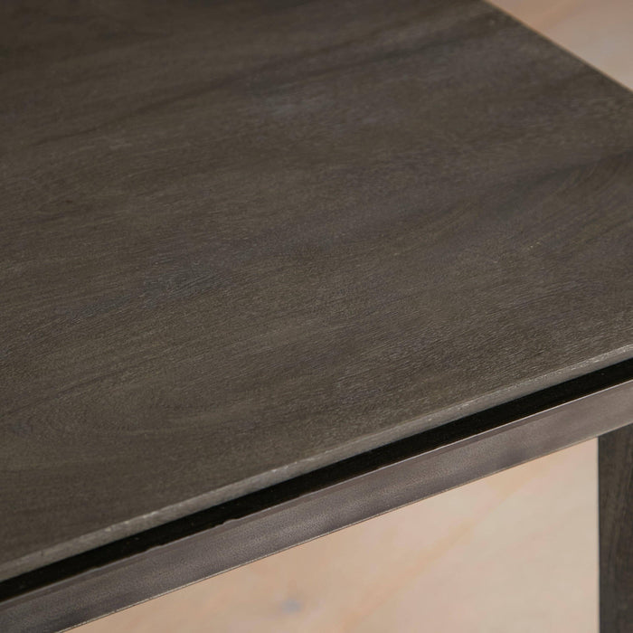 Ethan Rectangular Dining Table with 2 Ethan Dining Benches - Ash Grey Mango Wood - Laura James