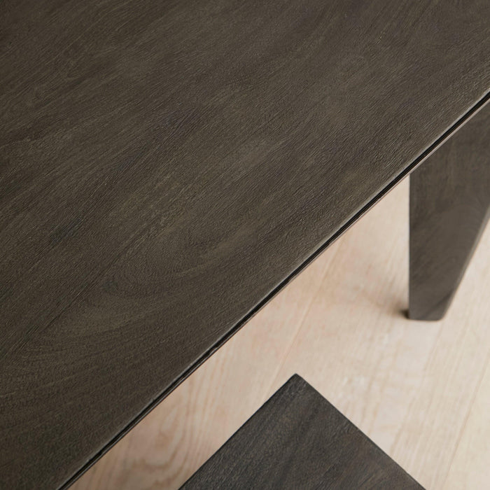 Ethan Rectangular Dining Table with 2 Ethan Dining Benches - Ash Grey Mango Wood - Laura James
