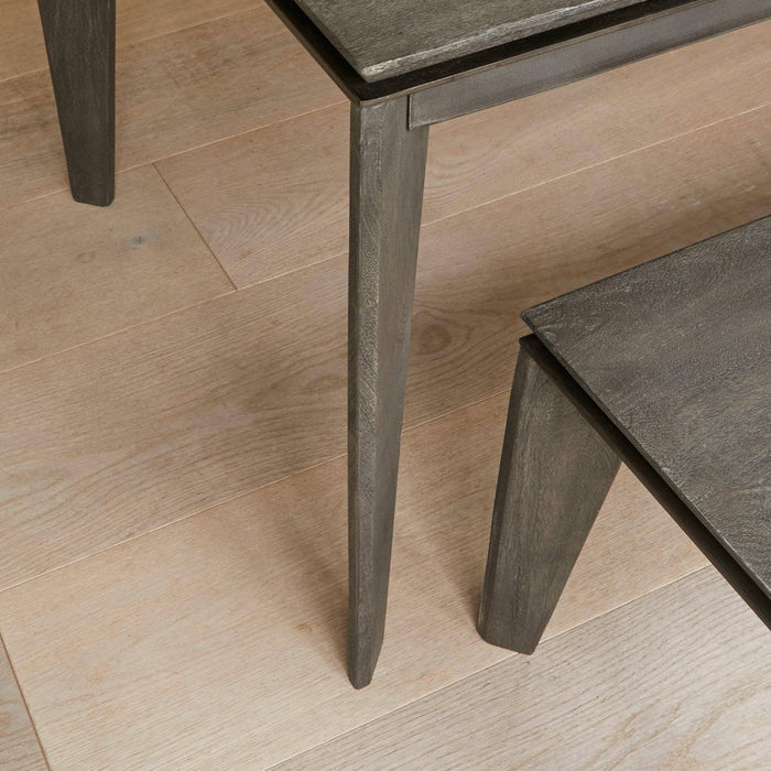Ethan Rectangular Dining Table with 2 Ethan Dining Benches - Ash Grey Mango Wood - Laura James