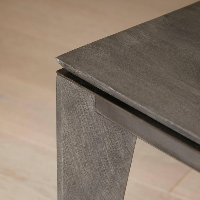 Ethan Rectangular Dining Table with 2 Ethan Dining Benches - Ash Grey Mango Wood - Laura James