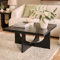 Ethan Mango Wood Square Coffee Table - Jet Black - Laura James