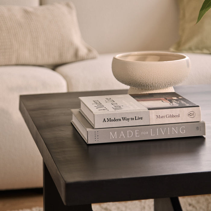 Ethan Mango Wood Square Coffee Table - Jet Black - Laura James