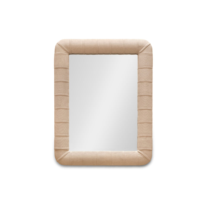 Etta 70x50cm Upholstered Wall Mirror - Ivory - Laura James