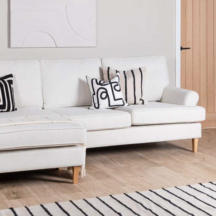 Evedon 50x50cm Cotton Cushion Cover - Black & Natural