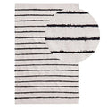 Evedon Striped Black Cotton Rug - 120x170cm - Laura James