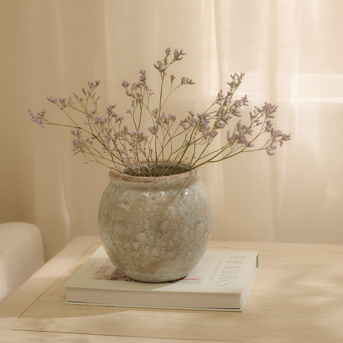 Evora 17cm Ceramic Vase - Sea Blue - Laura James