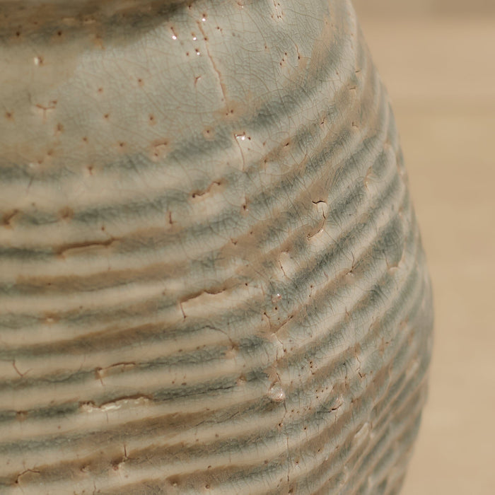 Evora 21cm Ceramic Vase - Sea Blue - Laura James