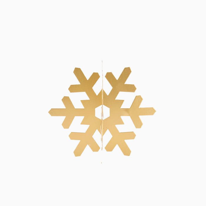 Falun 15cm Metal Snowflake Ornament - Gold - Laura James