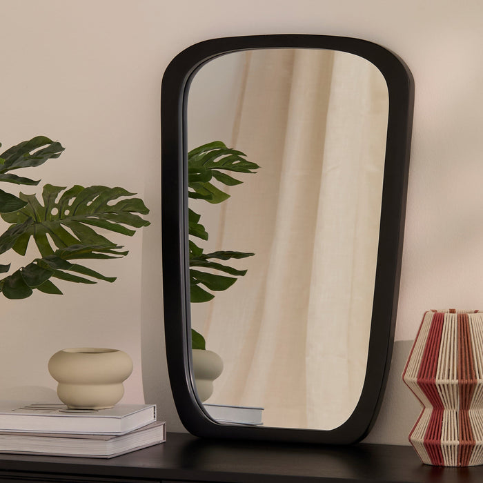 Farleigh Small Black Wooden Mirror - Laura James