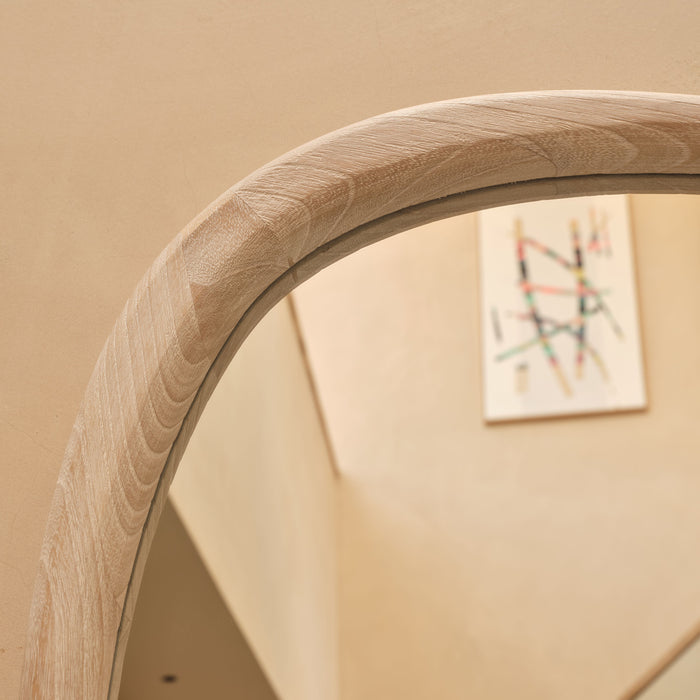 Fawley 100x70cm Freeform Wall Mirror - Whitewash - Laura James