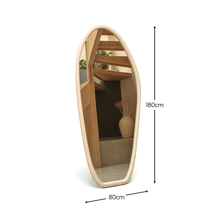 Fawley 180x80cm Freeform Wall Mirror - Oatmeal - Laura James