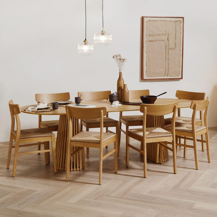 Wooden Woven Chairs Set 2 - Oak - Laura James
