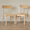 Faye Whitewash Oak Dining Chairs - Set of 2 - Laura James