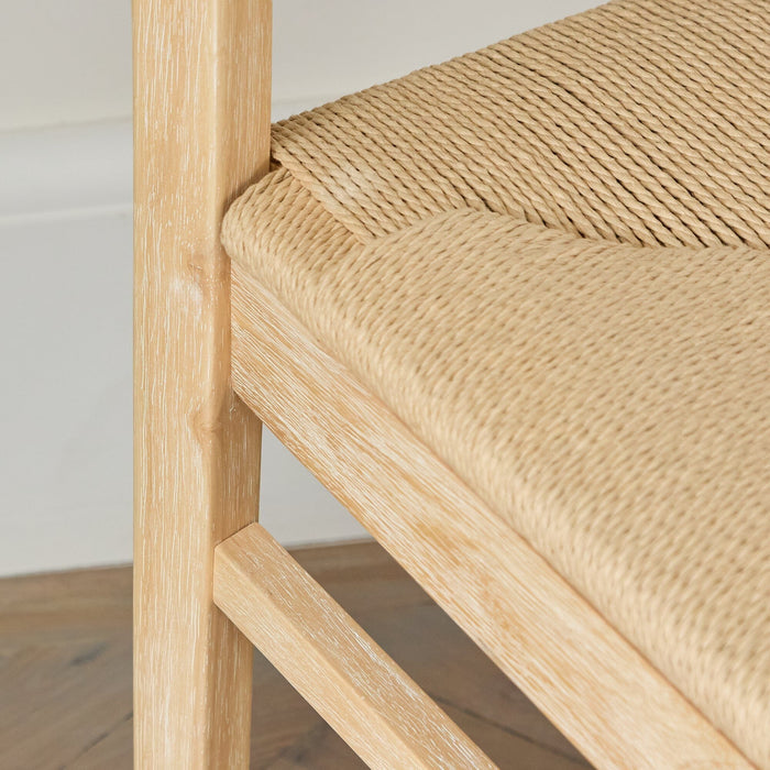 Faye Whitewash Oak Dining Chairs - Set of 2 - Laura James