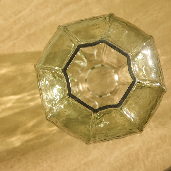 Ferrara 15cm Glass Vase - Olive Green - Laura James
