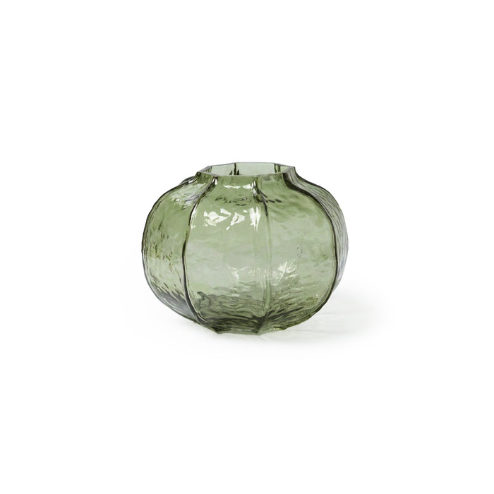 Ferrara 15cm Glass Vase - Olive Green - Laura James