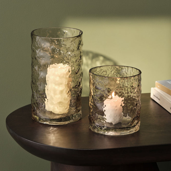 Fiorana 20cm Glass Hurricane - Driftwood - Laura James